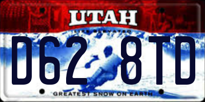 UT license plate D628TD
