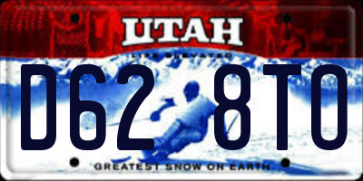 UT license plate D628TO