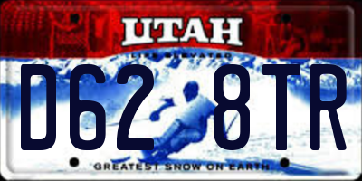 UT license plate D628TR