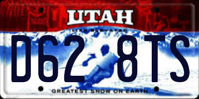 UT license plate D628TS