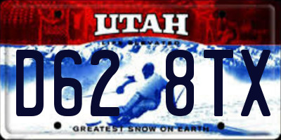 UT license plate D628TX
