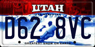 UT license plate D628VC