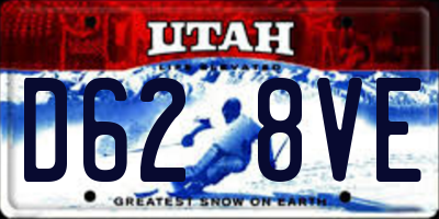 UT license plate D628VE
