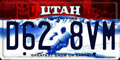 UT license plate D628VM