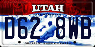 UT license plate D628WB