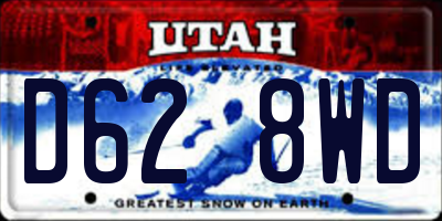 UT license plate D628WD