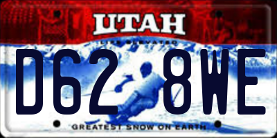 UT license plate D628WE