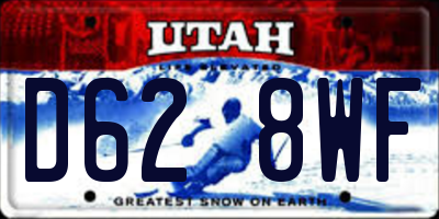 UT license plate D628WF
