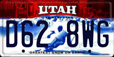 UT license plate D628WG
