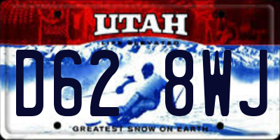 UT license plate D628WJ