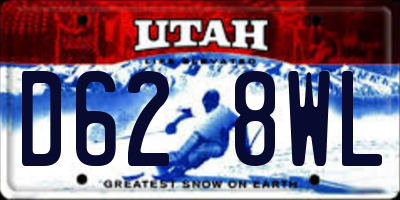 UT license plate D628WL