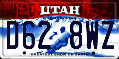 UT license plate D628WZ