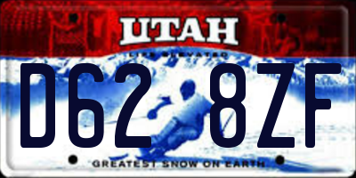 UT license plate D628ZF