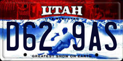 UT license plate D629AS