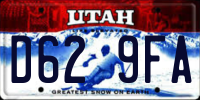 UT license plate D629FA