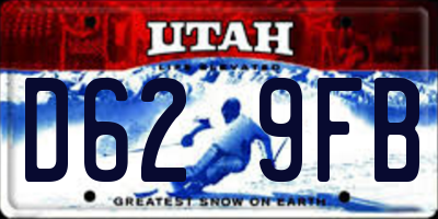 UT license plate D629FB