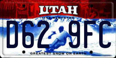 UT license plate D629FC