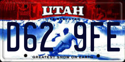 UT license plate D629FE