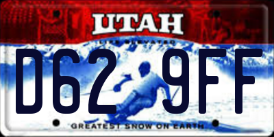 UT license plate D629FF