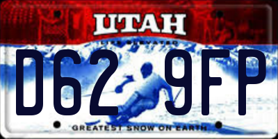 UT license plate D629FP