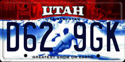 UT license plate D629GK
