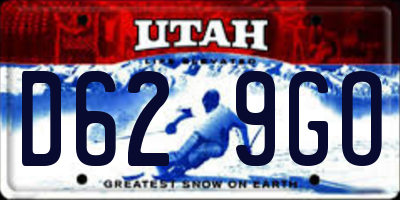 UT license plate D629GO