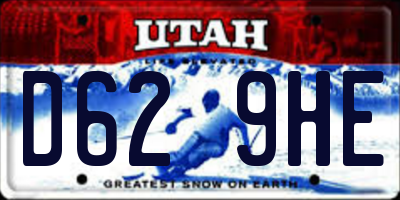 UT license plate D629HE
