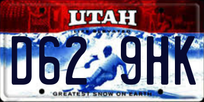UT license plate D629HK