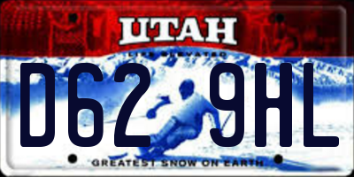 UT license plate D629HL