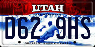 UT license plate D629HS