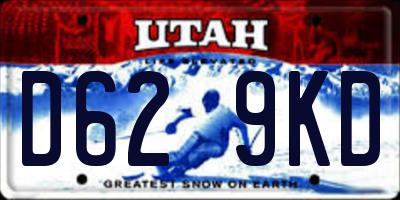 UT license plate D629KD