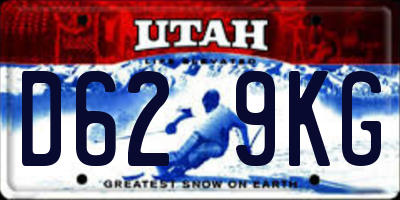 UT license plate D629KG