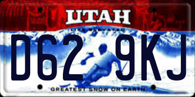 UT license plate D629KJ