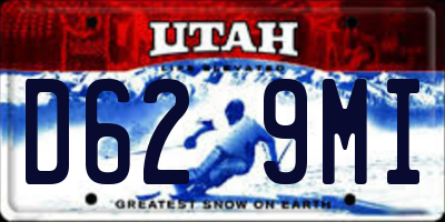 UT license plate D629MI
