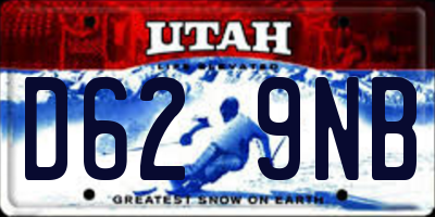 UT license plate D629NB