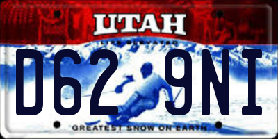 UT license plate D629NI