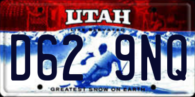 UT license plate D629NQ
