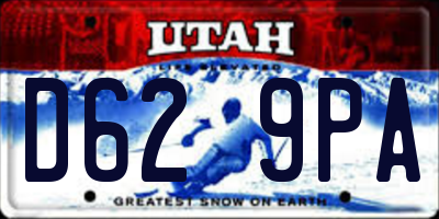 UT license plate D629PA