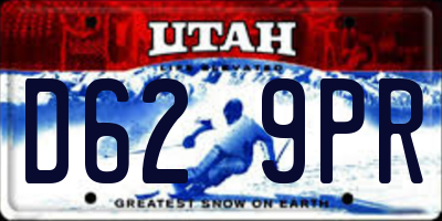 UT license plate D629PR