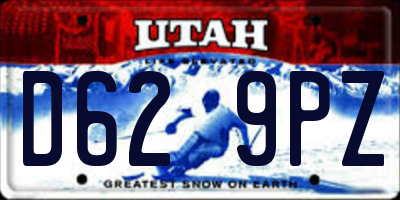 UT license plate D629PZ