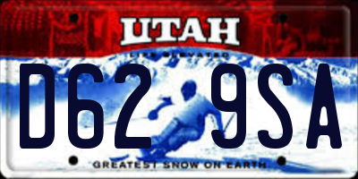 UT license plate D629SA