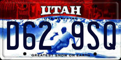 UT license plate D629SQ
