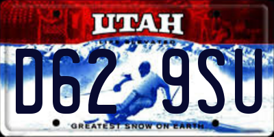 UT license plate D629SU