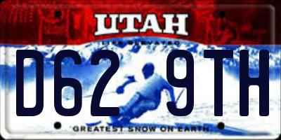 UT license plate D629TH