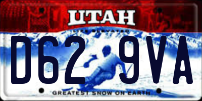 UT license plate D629VA
