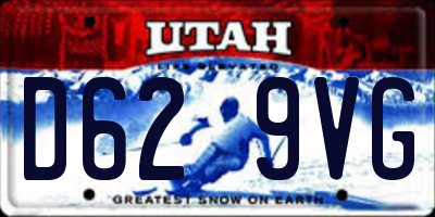 UT license plate D629VG