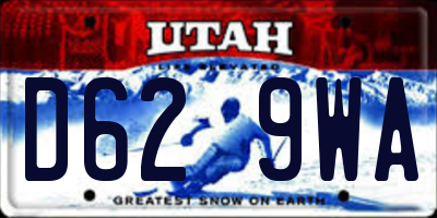 UT license plate D629WA
