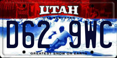 UT license plate D629WC