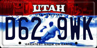 UT license plate D629WK