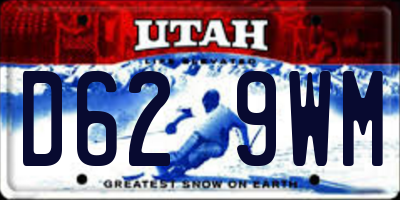 UT license plate D629WM